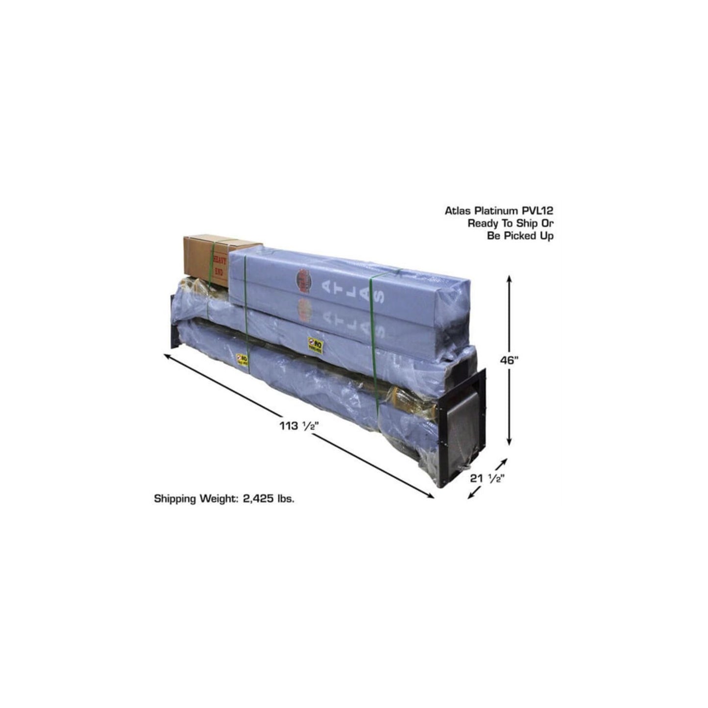 Atlas Platinum PVL12 12,000 lb ALI Certified Commercial Two-Post Car Lift