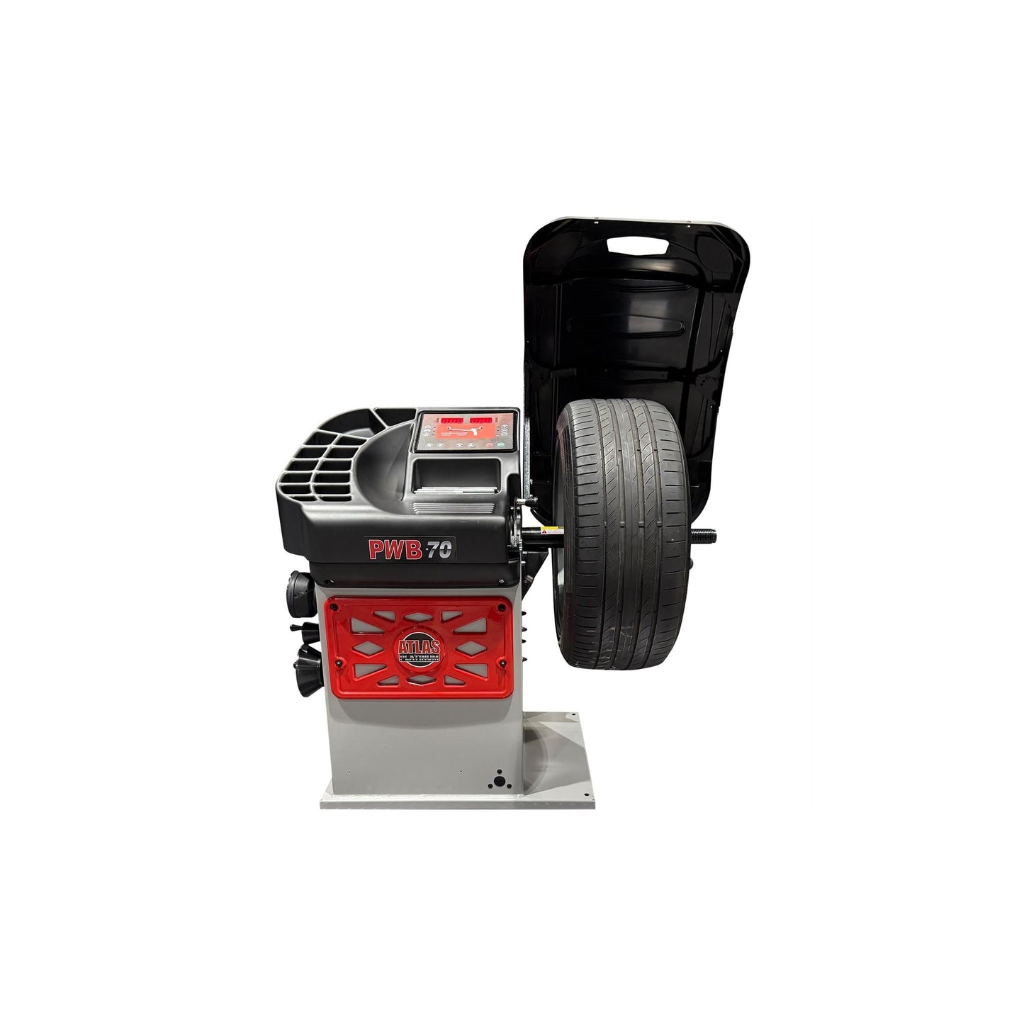 Atlas Platinum PWB70 Computerized Wheel Balancer | Italian Engineered | Laser Weight Placement | Automatic 2D Data Entry | 10"–30" Rim Capacity | 110V