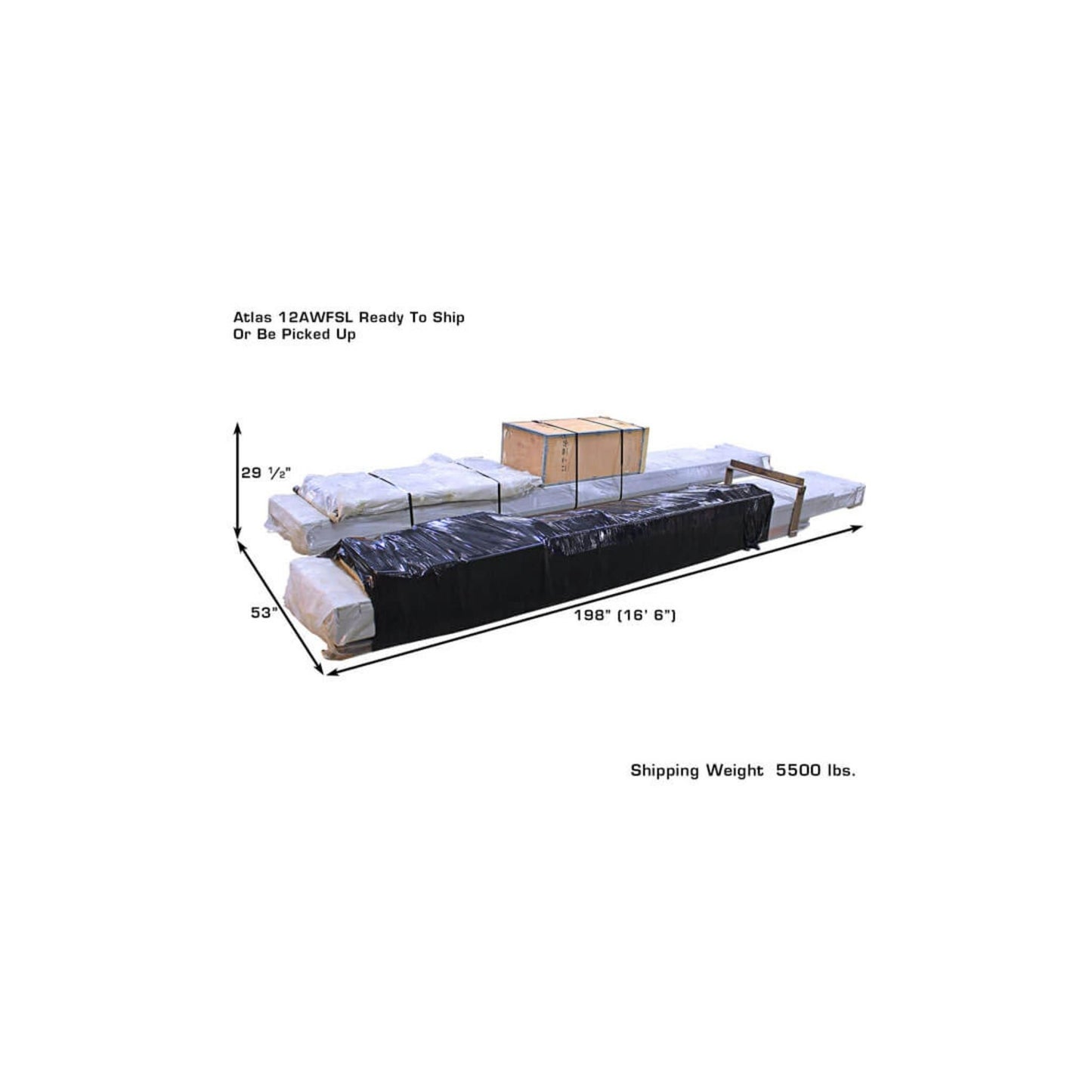 Atlas 12AWFSL-N 12,000 lb Commercial Scissor Alignment Lift with Wheels-Free Lift System