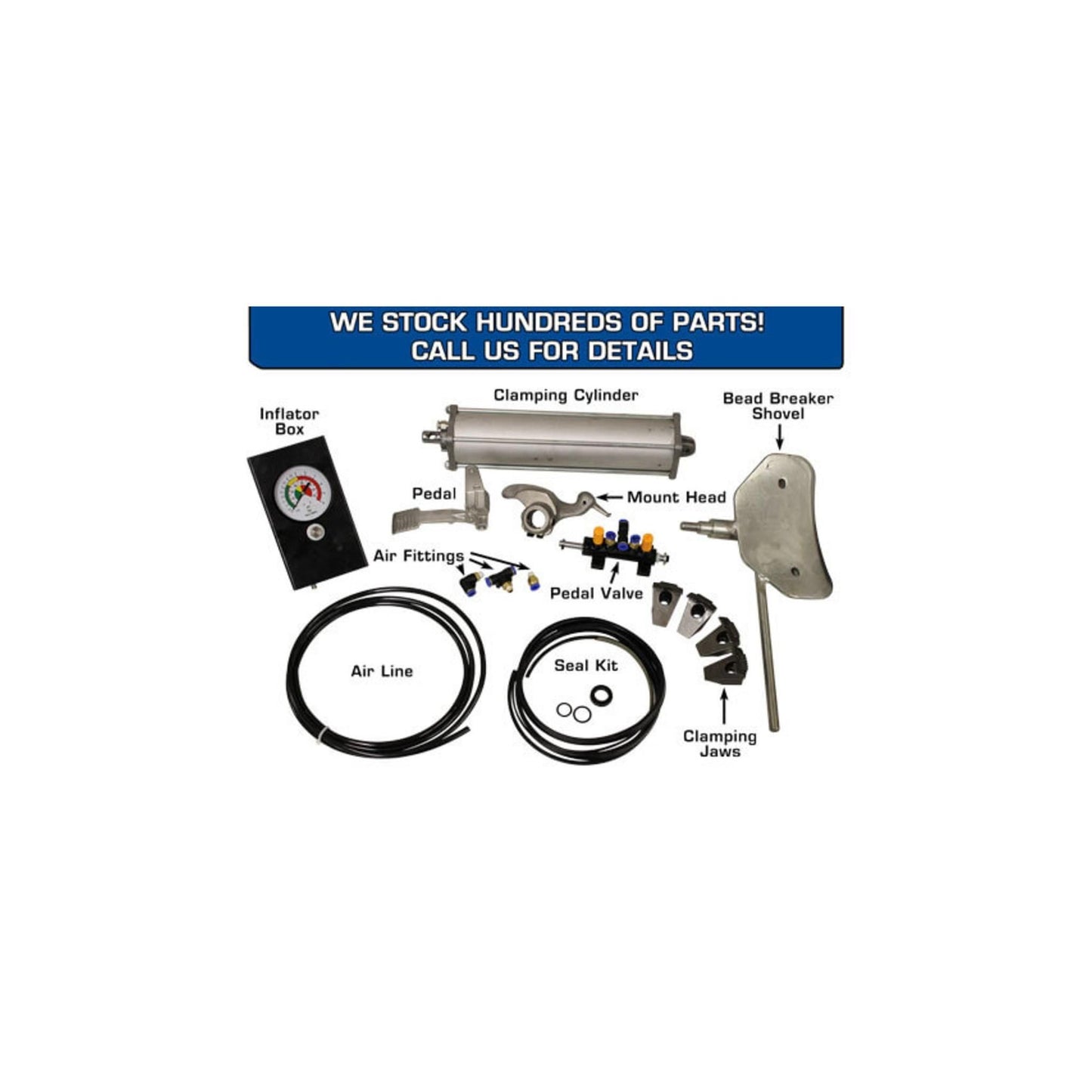 Atlas TC755 Tilt-Back Tire Changer with Bead Blaster | 110V Professional Rim Clamp Wheel Changer