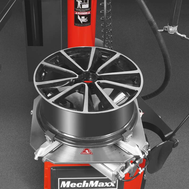 MechMaxx 200027 Swing Arm Tire Changer with Assist Arm & Bead Blaster – 10–24" Rim Capacity