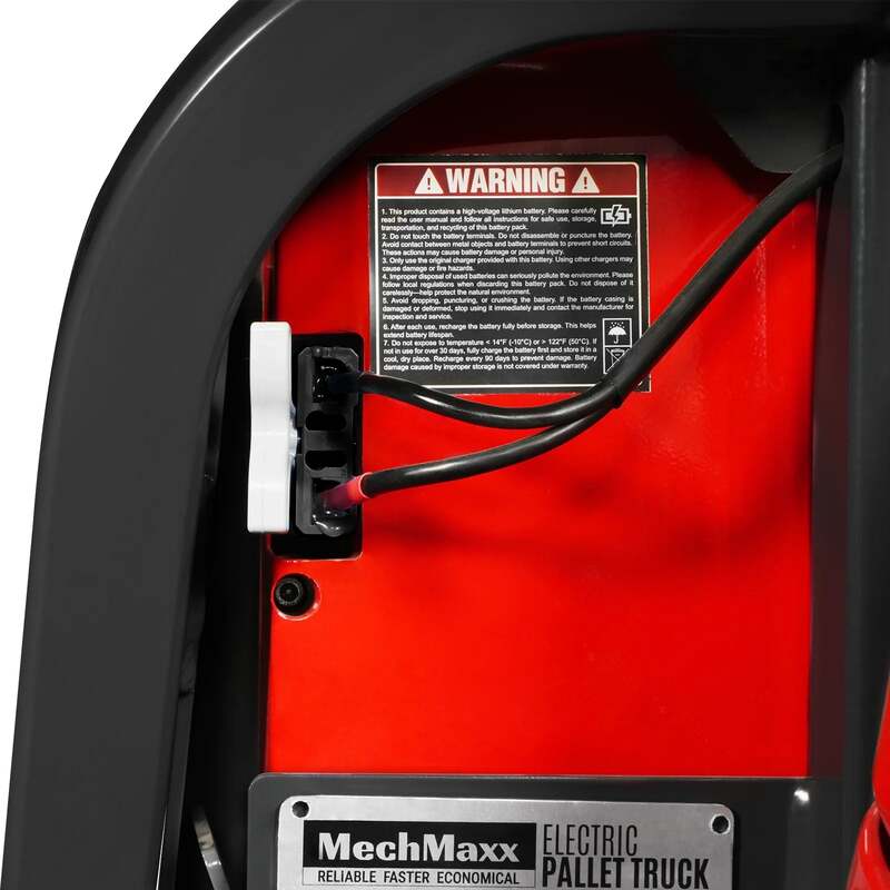 MechMaxx 202001 Electric Pallet Jack – 3300 lb Lithium Battery Walkie Pallet Truck with 45" Forks