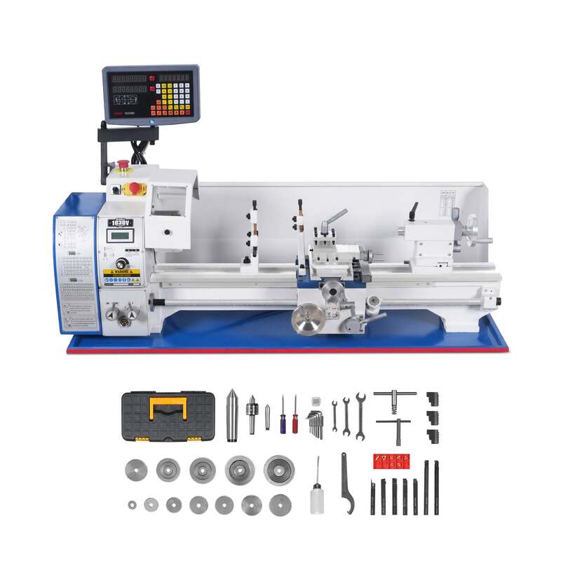 Mechmaxx 500006 10" × 30" Variable Speed Metal Lathe with DRO – 1.5 HP Precision Benchtop Lathe (Model 1030VD)