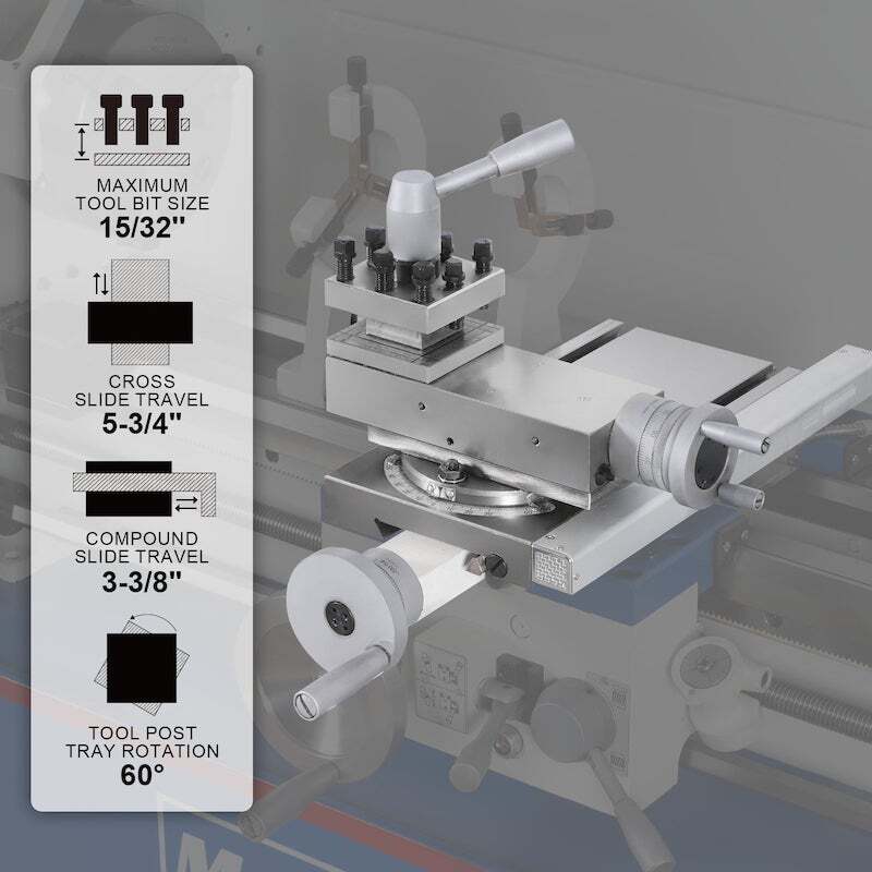 MechMaxx 500008 11" x 30" Metal Lathe with DRO – 2HP Brushless Motor, Variable Speed 0-2000 RPM