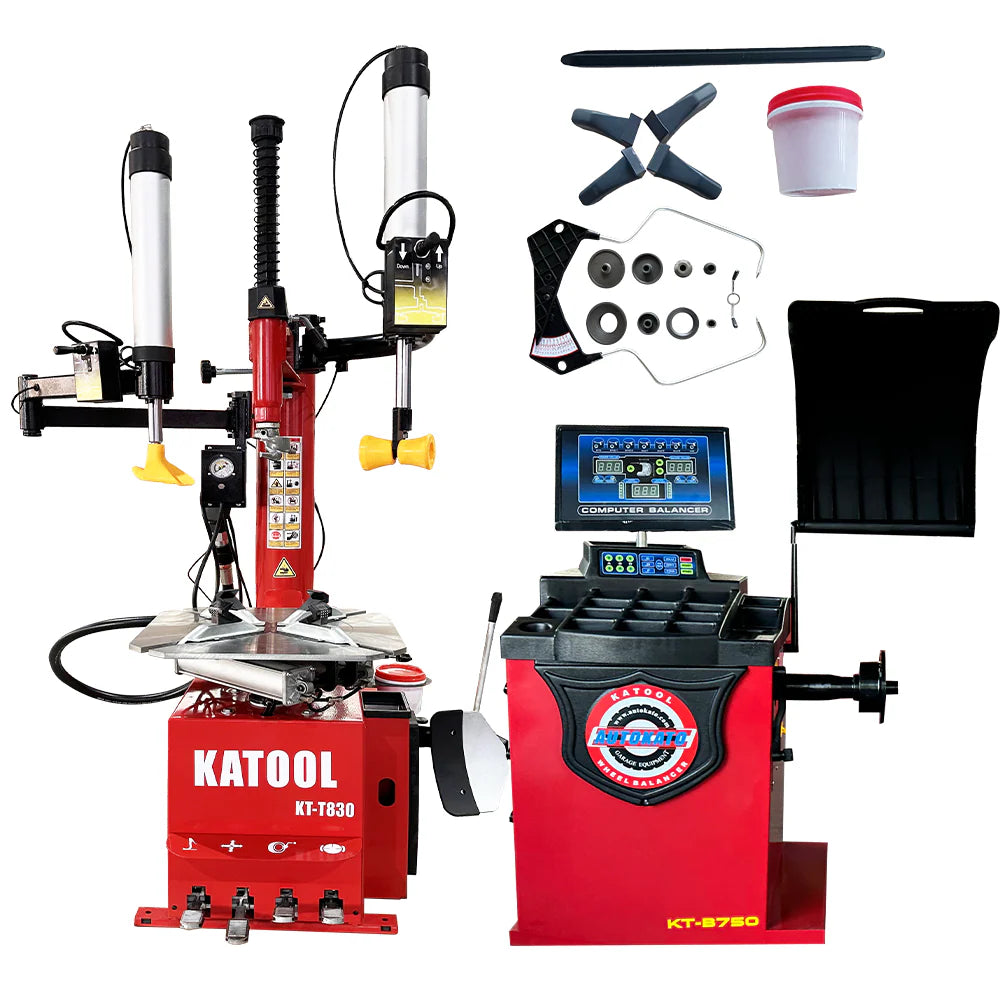 Katool KT-T830 & KT-B750 Tire Changer and Wheel Balancer combo