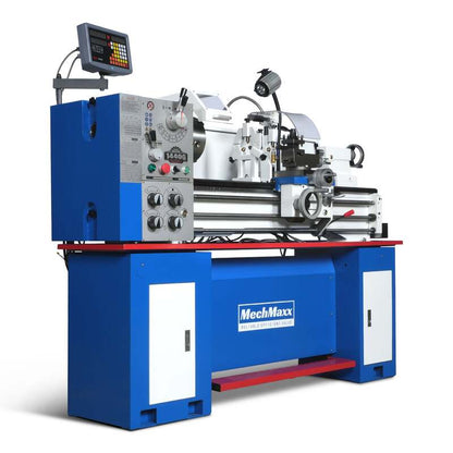 MechMaxx 500009 1440G 14" x 40" Industrial Metal Lathe with DRO – 2HP Precision Gearhead Lathe with Stand