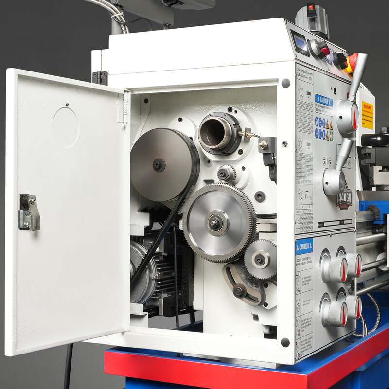 MechMaxx 500010 1440GV 14" x 40" Industrial Metal Lathe with DRO – 3HP Variable Speed Gunsmith Lathe