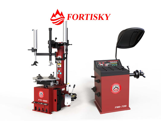 Fortisky 1660-70B Tire Changer 2.0HP Stronger Motor & Wheel Balancer Combo