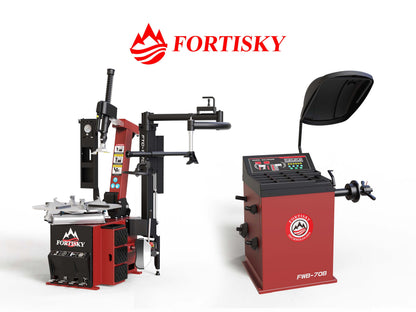 Fortisky  1670-70B Tilt Back Tire Changer 2.0HP Stronger Motor & Wheel Balancer Combo