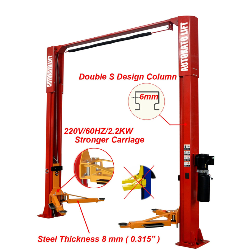 Katool KT-M110 Two Post Clear-floor Vehicle Lift 11,000lbs