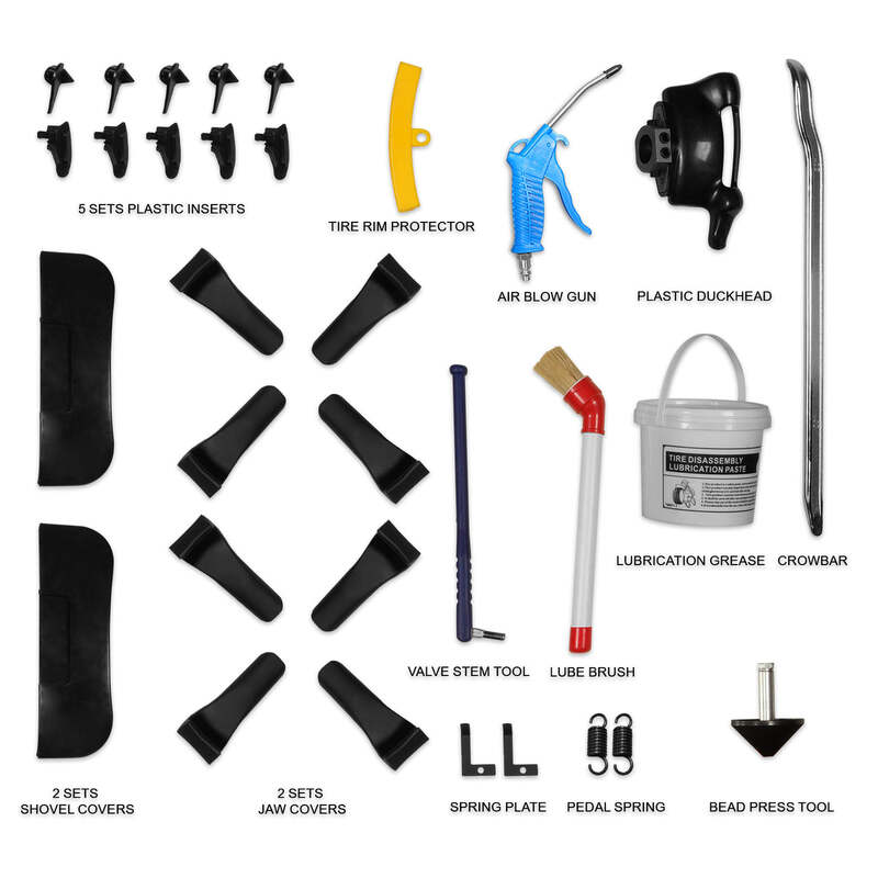 MechMaxx 200027 Swing Arm Tire Changer with Assist Arm & Bead Blaster – 10–24" Rim Capacity