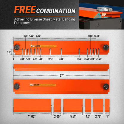 MechMaxx 500000 MSMB650E 24" Magnetic Sheet Metal Brake – 3 Ton Electromagnetic Pan & Box Brake