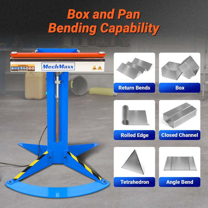 MechMaxx 500000 MSMB650E 24" Magnetic Sheet Metal Brake – 3 Ton Electromagnetic Pan & Box Brake
