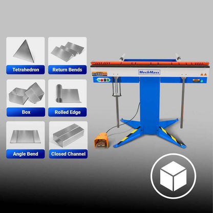 Mechmaxx 500001 48" Industrial Magnetic Sheet Metal Brake – 20 Gauge Capacity Electromagnetic Press Brake (MSMB1250E)