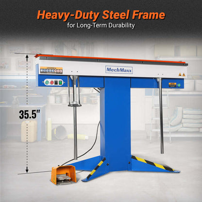 Mechmaxx 500001 48" Industrial Magnetic Sheet Metal Brake – 20 Gauge Capacity Electromagnetic Press Brake (MSMB1250E)