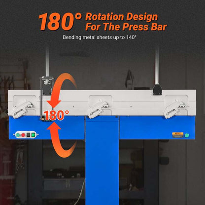 Mechmaxx 500001 48" Industrial Magnetic Sheet Metal Brake – 20 Gauge Capacity Electromagnetic Press Brake (MSMB1250E)