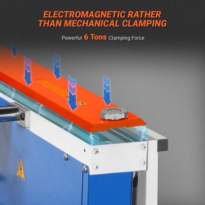 Mechmaxx 500001 48" Industrial Magnetic Sheet Metal Brake – 20 Gauge Capacity Electromagnetic Press Brake (MSMB1250E)