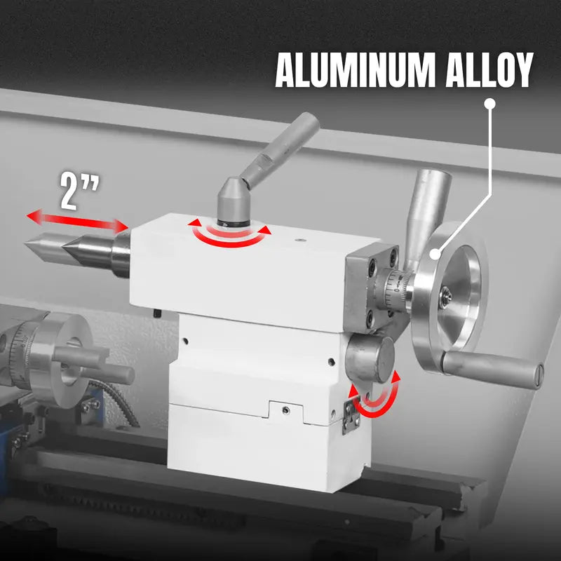 Mechmaxx 500003 ‘’ Spindle Bore Metal Lathe Machine 8'' x 16'' High Precision Brushless Motor Mini 1.5HP Benchtop 0-2500 RPM Variable Speed Metal Working Machine