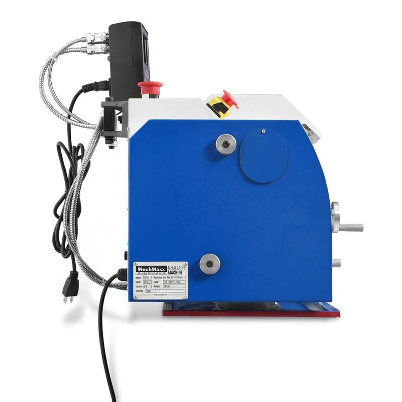MechMaxx 500004 0831VD 8" x 16" Mini Metal Lathe with DRO – 1.5HP Brushless Variable Speed Benchtop Lathe
