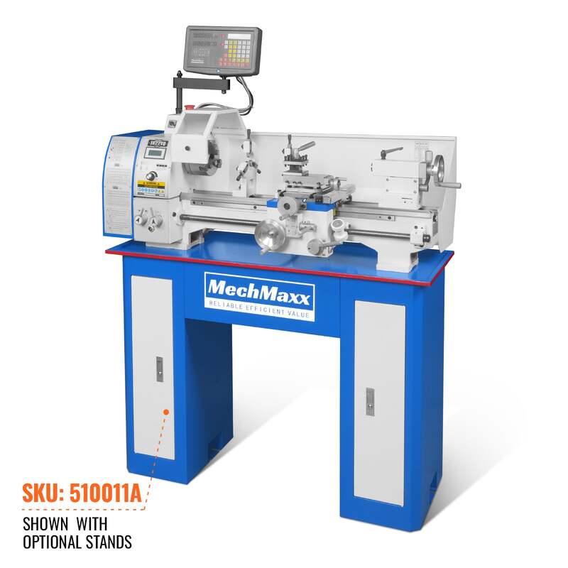 MechMaxx 500015 1022VD 10" x 22" Benchtop Metal Lathe with DRO – 1.5HP Variable Speed Precision Lathe