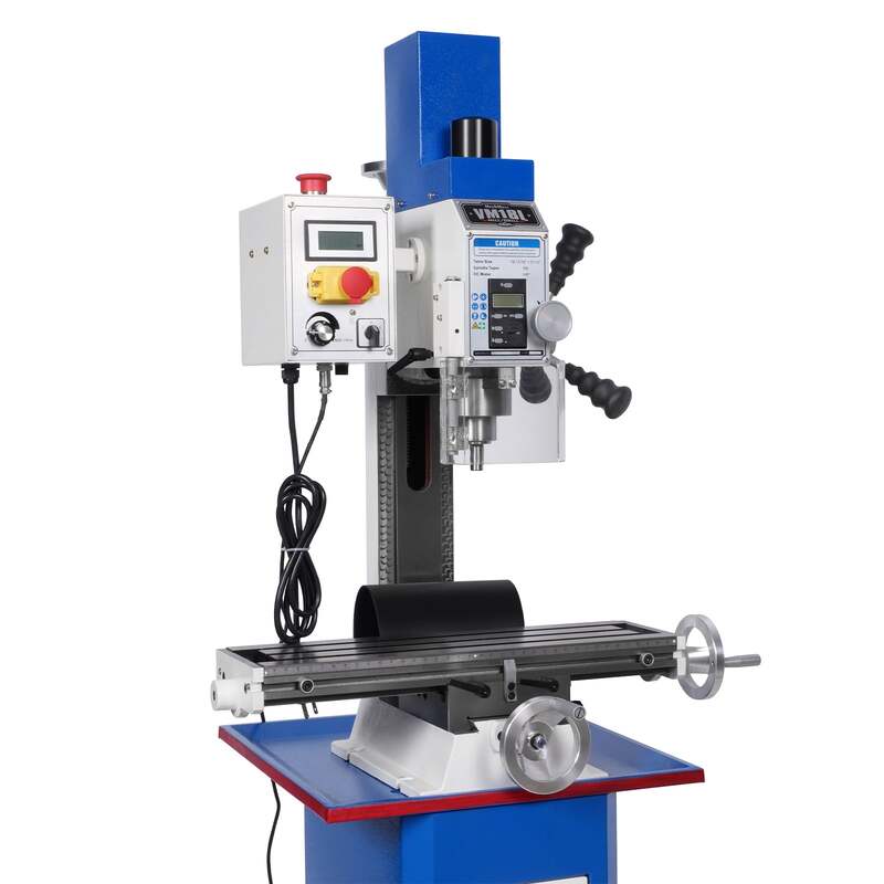 MechMaxx 500200 VM18L 6" x 20" Benchtop Mill Drill Machine – 1HP Variable Speed R8 Milling Machine