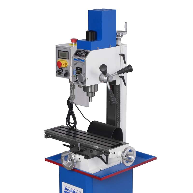 MechMaxx 500200 VM18L 6" x 20" Benchtop Mill Drill Machine – 1HP Variable Speed R8 Milling Machine