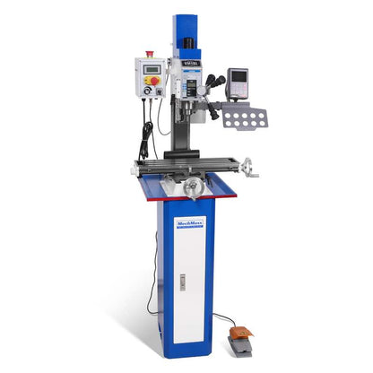 MechMaxx 500201 VM18LD 6" x 20" Benchtop Mill Drill with DRO – 1HP Variable Speed R8 Milling Machine