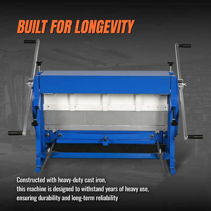 MechMaxx 500306 MMCB3016 30" 3-in-1 Sheet Metal Machine – Slip Roll, Shear & Pan Brake