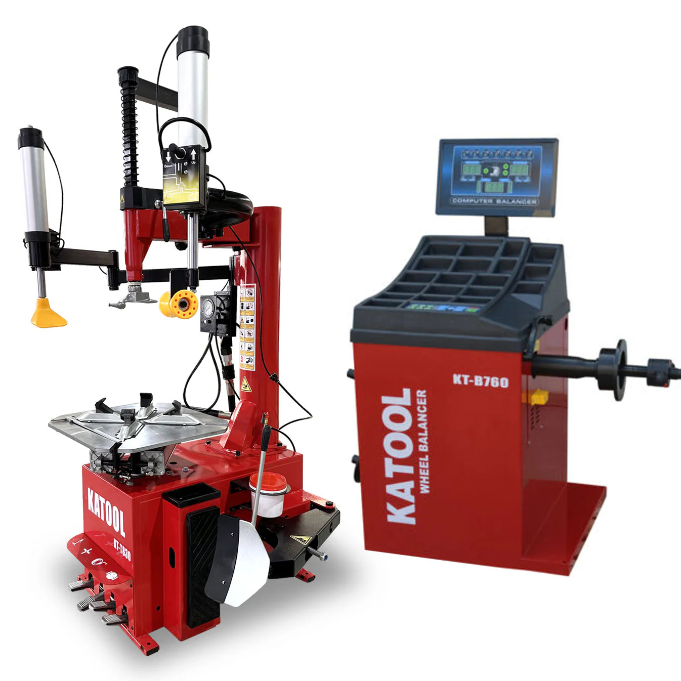 Katool KT-T830 & KT-B760 Tire Changer and Wheel Balancer Combo