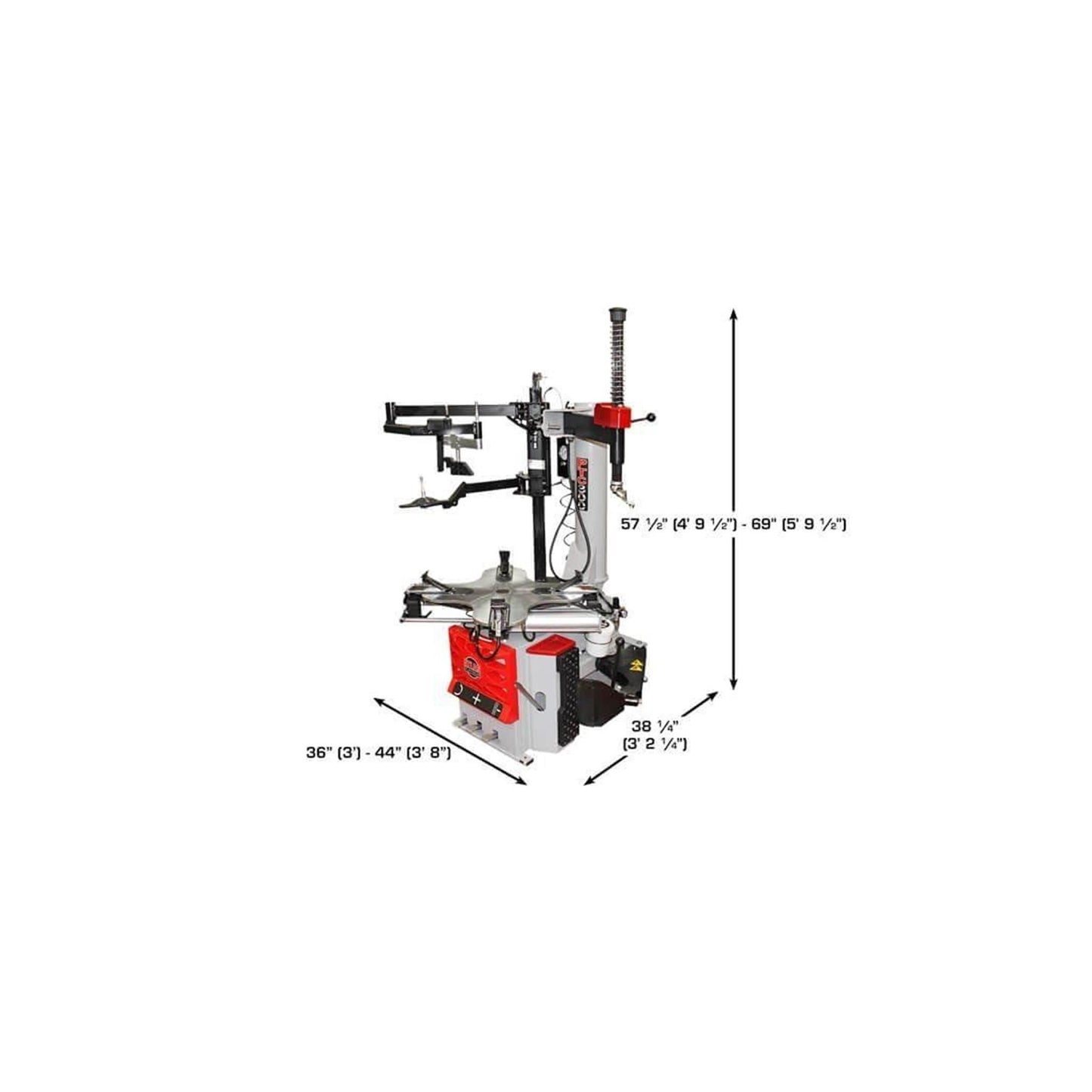Atlas Platinum PTC300 Swing Arm Tire Changer with Left-Hand Assist Arm & Bead Blaster | 110V Professional Rim Clamp Wheel Changer