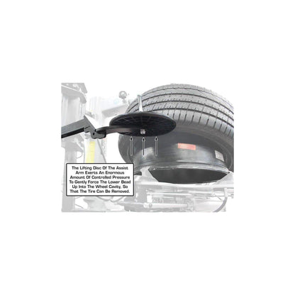 Atlas Platinum PTC300 Swing Arm Tire Changer with Left-Hand Assist Arm & Bead Blaster | 110V Professional Rim Clamp Wheel Changer