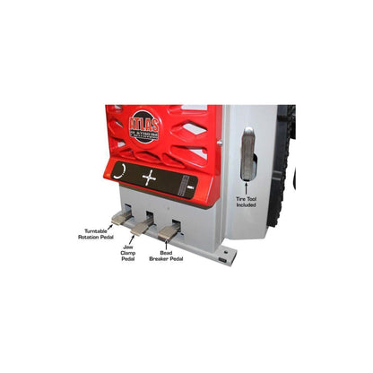 Atlas Platinum PTC300 Swing Arm Tire Changer with Left-Hand Assist Arm & Bead Blaster | 110V Professional Rim Clamp Wheel Changer
