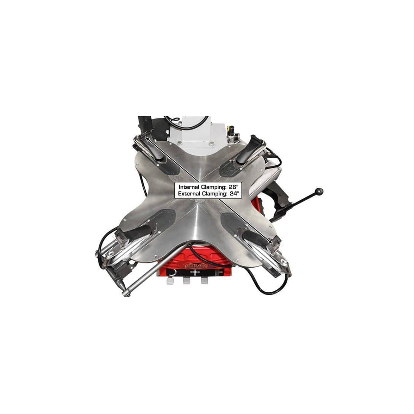 Atlas Platinum PTC300 Swing Arm Tire Changer with Left-Hand Assist Arm & Bead Blaster | 110V Professional Rim Clamp Wheel Changer