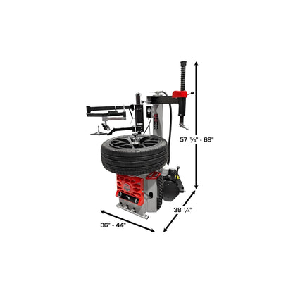 Atlas Platinum PTC400 Center Post Tire Changer with Left-Hand Assist Arm & Bead Blaster | 110V Professional Wheel Changer