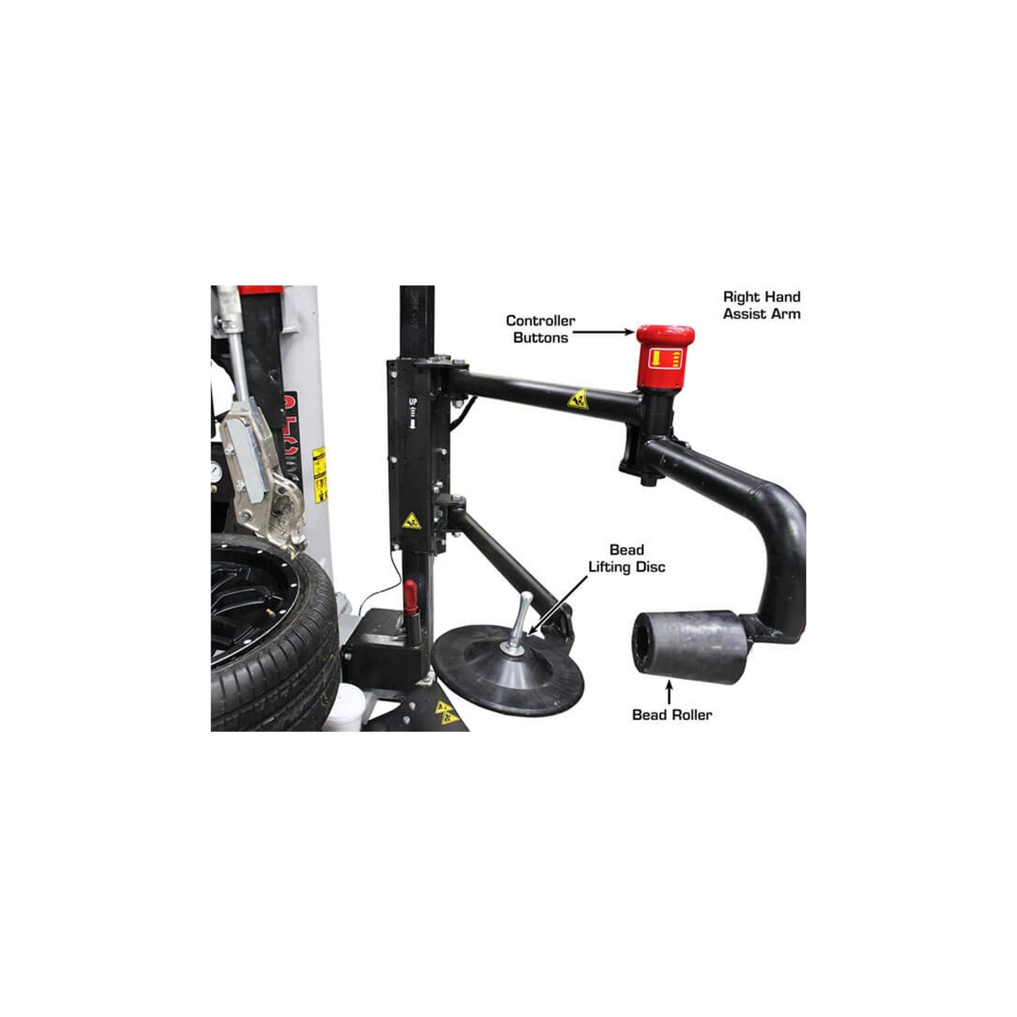 Atlas Platinum PTC500 Center Post Leverless Tire Changer with Dual Assist Arms & Wheel Lift | 110V Professional Tire Changer