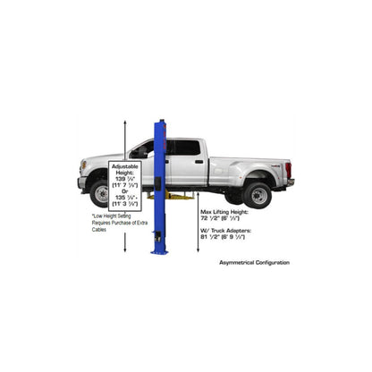 Atlas Platinum PVL10 10,000 lb ALI Certified Commercial Two-Post Car Lift
