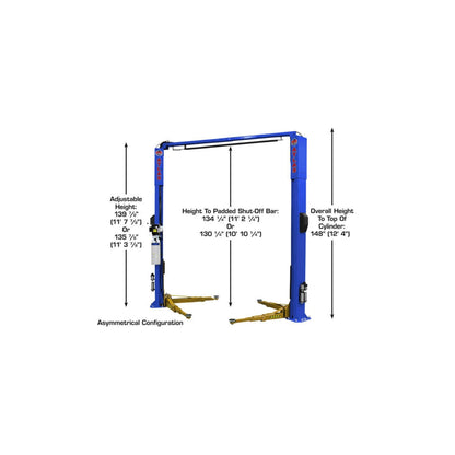 Atlas Platinum PVL10 10,000 lb ALI Certified Commercial Two-Post Car Lift