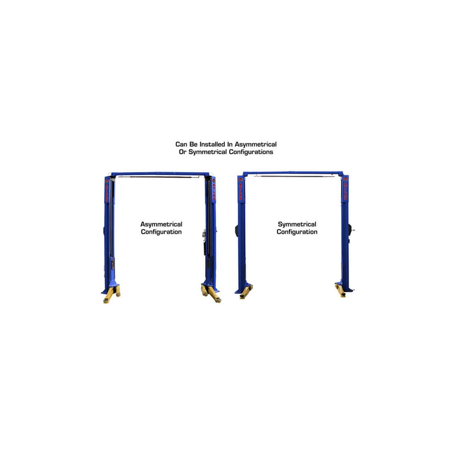 Atlas Platinum PVL10 10,000 lb ALI Certified Commercial Two-Post Car Lift