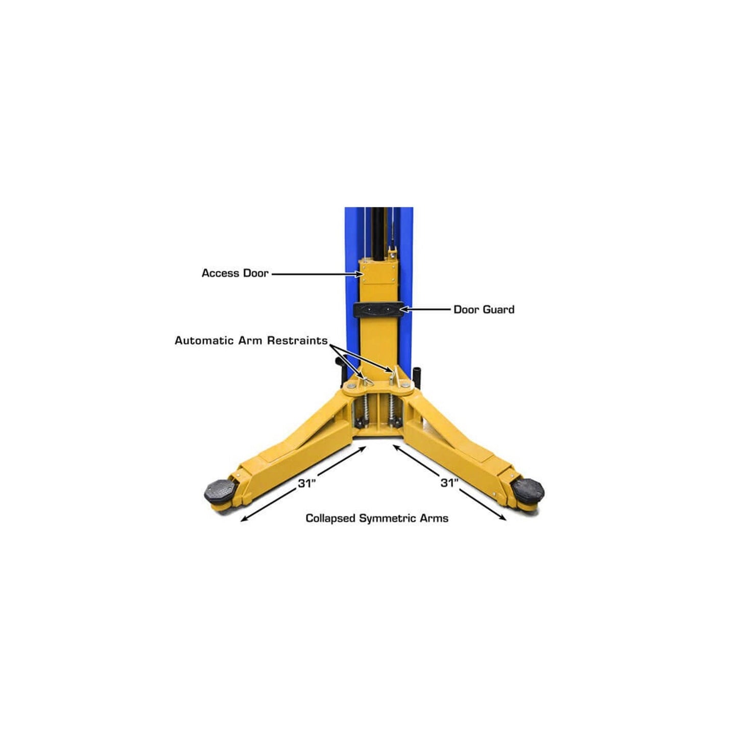 Atlas Platinum PVL12 12,000 lb ALI Certified Commercial Two-Post Car Lift