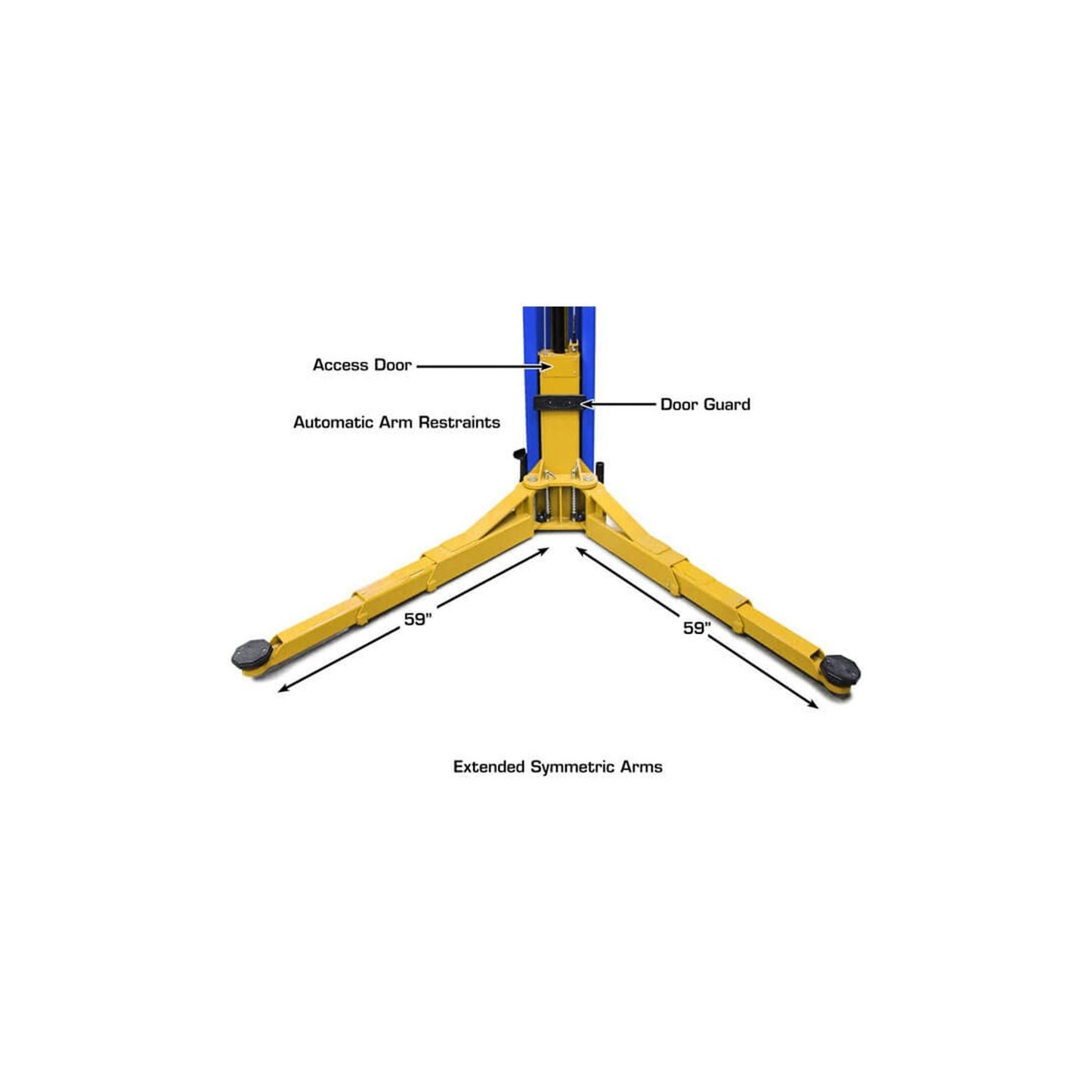 Atlas Platinum PVL12 12,000 lb ALI Certified Commercial Two-Post Car Lift