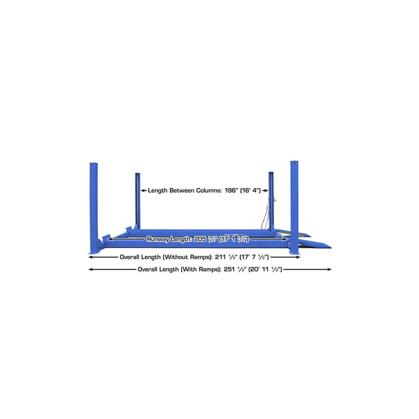 Atlas Platinum PVL14 14,000 lb ALI Certified Commercial Four-Post Vehicle Lift