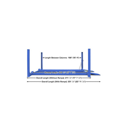 Atlas Platinum PVL14 14,000 lb ALI Certified Commercial Four-Post Vehicle Lift