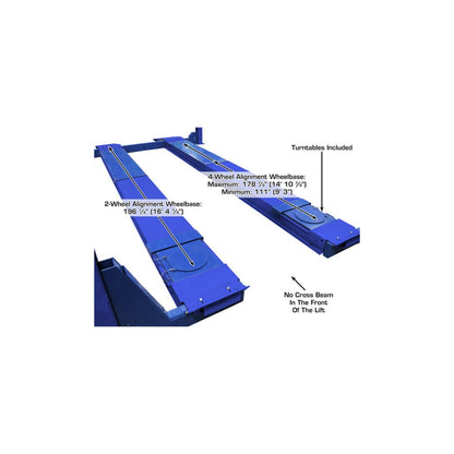 Atlas Platinum PVL14OF-EXT 14,000 lb ALI Certified Open-Front Commercial Four-Post Alignment Lift