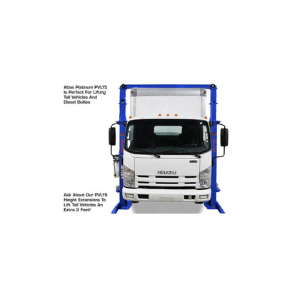 Atlas Platinum PVL15 15,000 lb ALI Certified Commercial Two-Post Car Lift