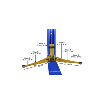 Atlas Platinum PVL9BP 9,000 lb ALI Certified Baseplate Two-Post Car Lift