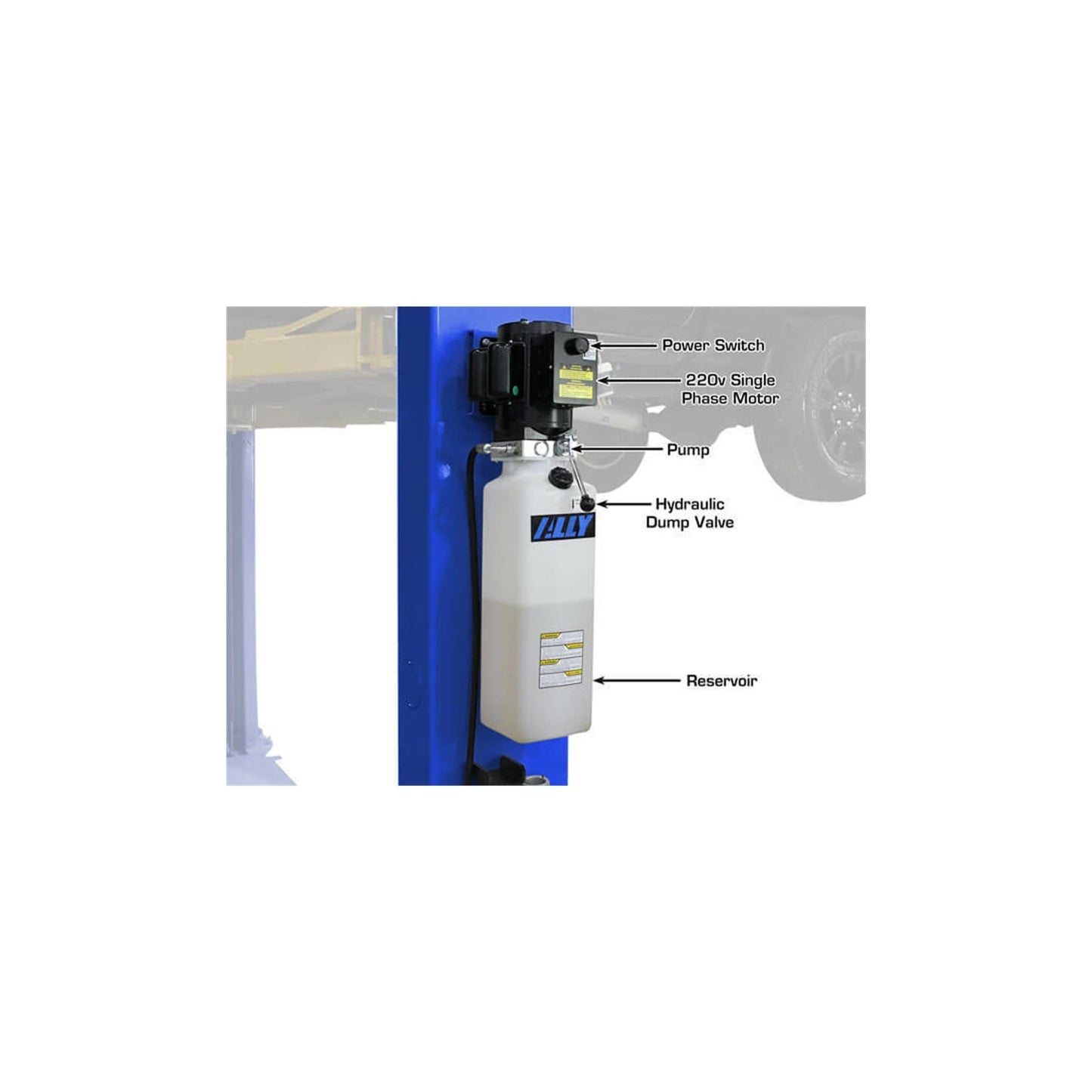 Atlas Platinum PVL9BP 9,000 lb ALI Certified Baseplate Two-Post Car Lift