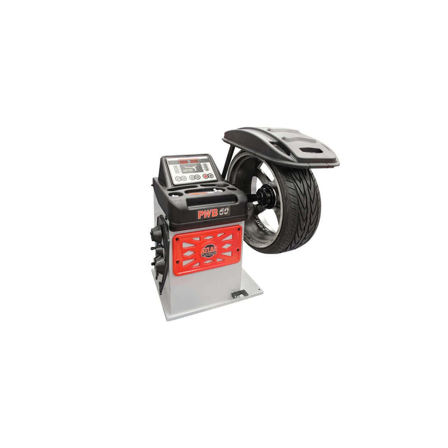 Atlas Platinum PWB50 Computerized Wheel Balancer | Italian Engineered | Automatic 2D Data Entry | 10"–30" Rim Capacity | 110V