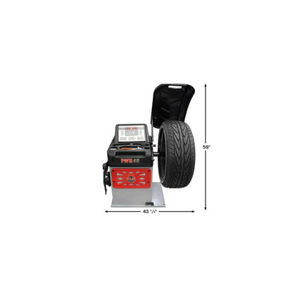 Atlas Platinum PWB50 Computerized Wheel Balancer | Italian Engineered | Automatic 2D Data Entry | 10"–30" Rim Capacity | 110V