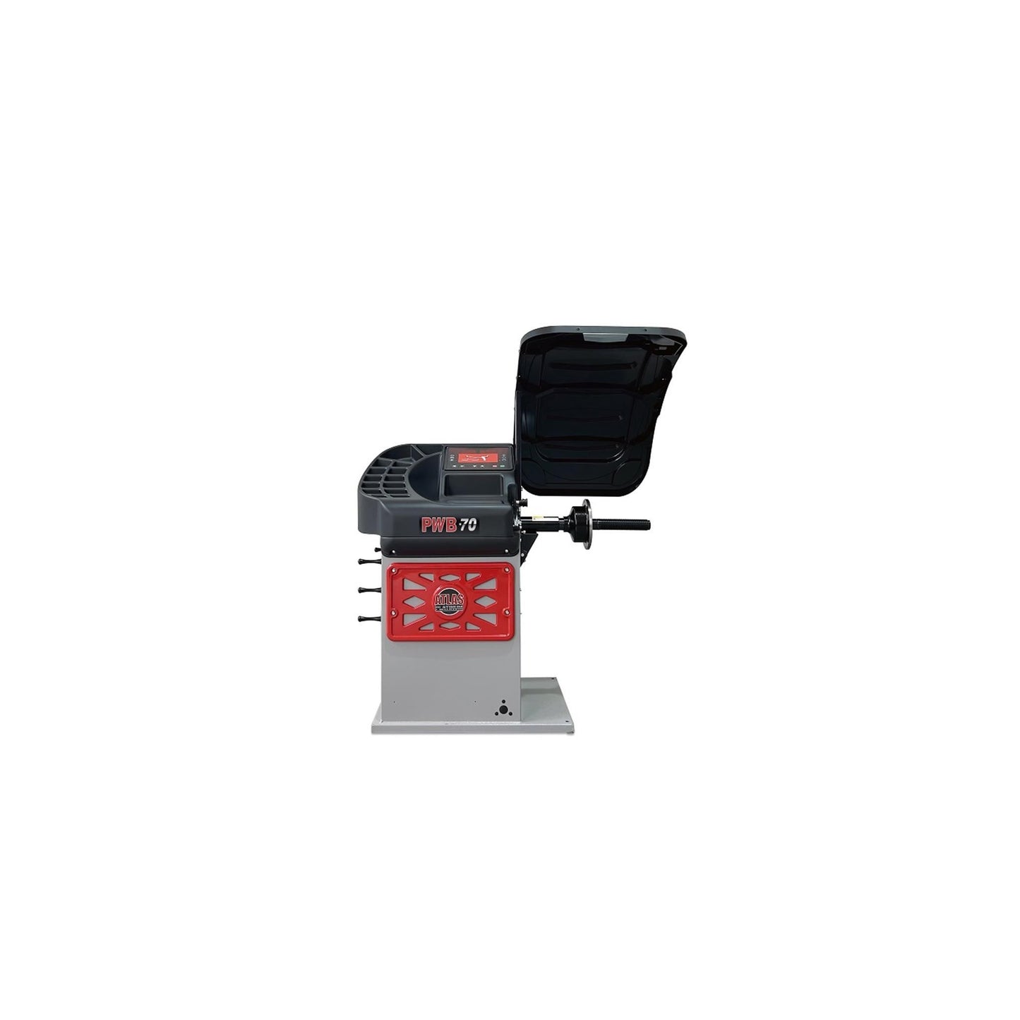 Atlas Platinum PWB70 Computerized Wheel Balancer | Italian Engineered | Laser Weight Placement | Automatic 2D Data Entry | 10"–30" Rim Capacity | 110V