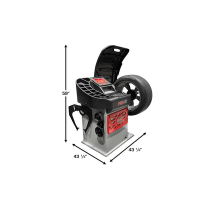 Atlas Platinum PWB70 Computerized Wheel Balancer | Italian Engineered | Laser Weight Placement | Automatic 2D Data Entry | 10"–30" Rim Capacity | 110V